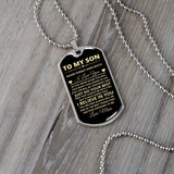 TO MY SON DOG TAG, LOVE MOM