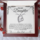 To My Daughter Love, Dad | Forever Love Necklace