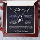 To My Beautiful Wife | Forever Love Necklace