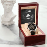 Men's Openwork Watch with Dad Message Card