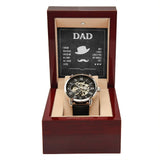 Men's Openwork Watch with Dad Message Card