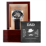 Men's Openwork Watch with Dad Message Card