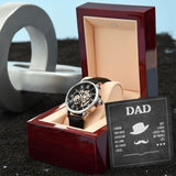 Men's Openwork Watch with Dad Message Card