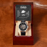 Men's Openwork Watch with Dad Message Card