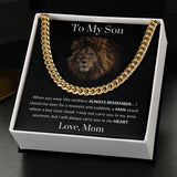 To My Son Love, Mom | Cuban Link Chain