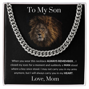 To My Son Love, Mom | Cuban Link Chain