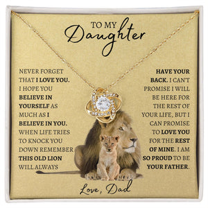 To My Daughter Love, Dad | Love Knot