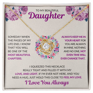 To My Beautiful Daughter | Love Knot Necklace