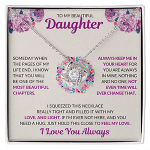 To My Beautiful Daughter | Love Knot Necklace