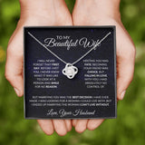 To My Beautiful Wife | Love Knot Necklace