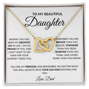 To My Beautiful Daughter | Interlocking Hearts