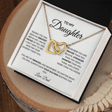 To My Daughter/Love, Dad | Interlocking Hearts Necklace