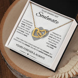 To My Smokin' Hot Soulmate | Interlocking Hearts Necklace (Yellow and White Variants)