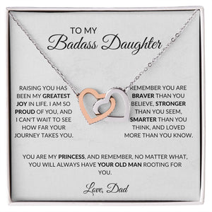 To My Badass Daughter | Interlocking Hearts