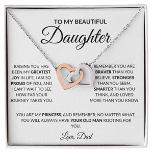 To My Beautiful Daughter | Interlocking Hearts