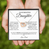 To My Beautiful Daughter | Interlocking Hearts