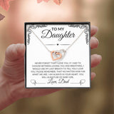 To My Daughter/Love, Dad | Interlocking Hearts Necklace