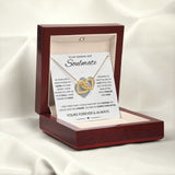 To My Smokin' Hot Soulmate | Interlocking Hearts Necklace (Yellow and White Variants)