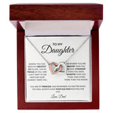 To My Daughter/Love, Dad | Interlocking Hearts Necklace