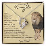 To My Bad Ass Daughter | Forever Love Necklace