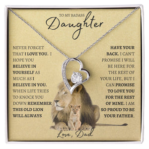 To My Bad Ass Daughter | Forever Love Necklace