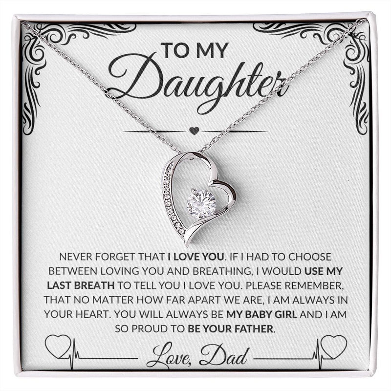 To My Daughter Love, Dad | Forever Love Necklace