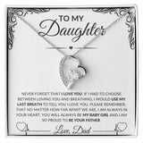 To My Daughter Love, Dad | Forever Love Necklace