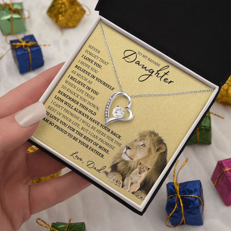 To My Bad Ass Daughter | Forever Love Necklace