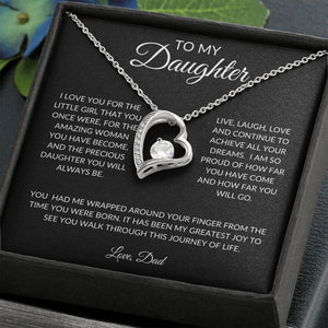 To My Daughter Love, Dad | Forever Love Necklace