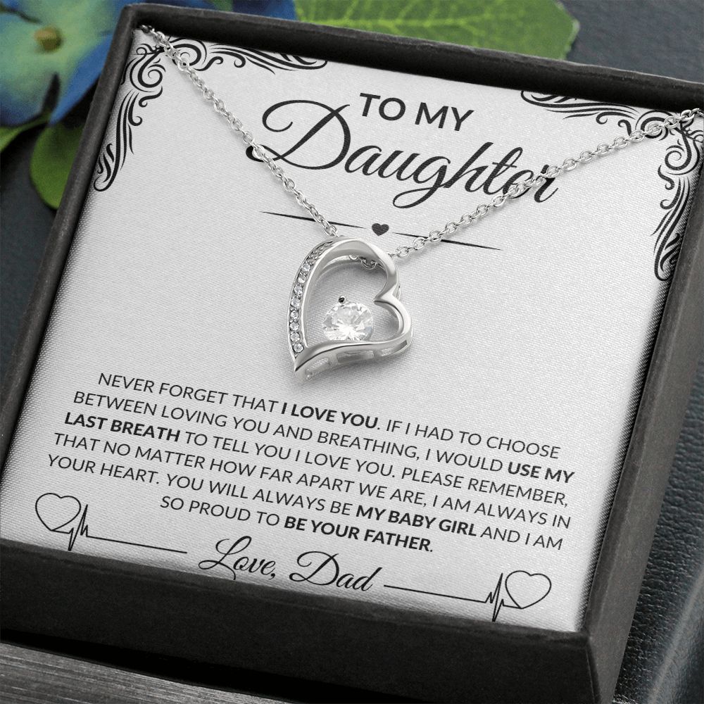 To My Daughter Love, Dad | Forever Love Necklace