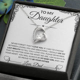 To My Daughter Love, Dad | Forever Love Necklace