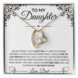 To My Daughter Love, Dad | Forever Love Necklace