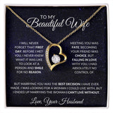 To My Beautiful Wife | Forever Love Necklace