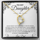 To My Daughter Love, Dad | Forever Love Necklace